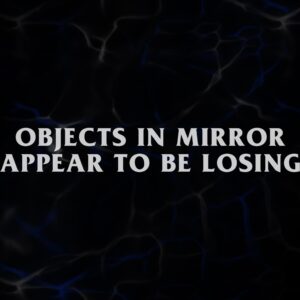 STICKER ”OBJECTS IN MIRROR”