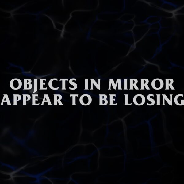 STICKER ”OBJECTS IN MIRROR”