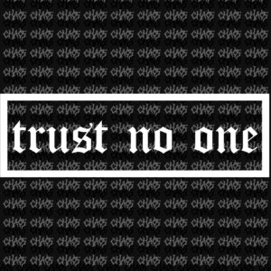 SLAP STICKER „TRUST NO ONE”