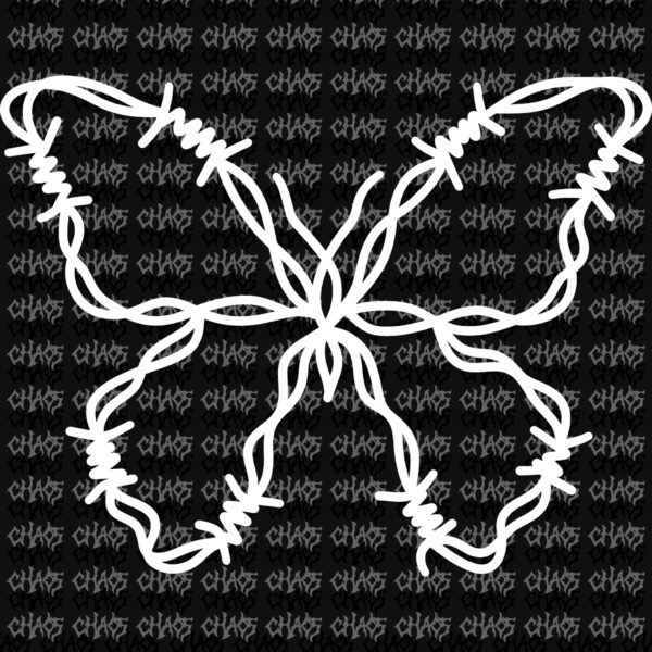 STICKER „BARBWIRED BUTTERFLY”